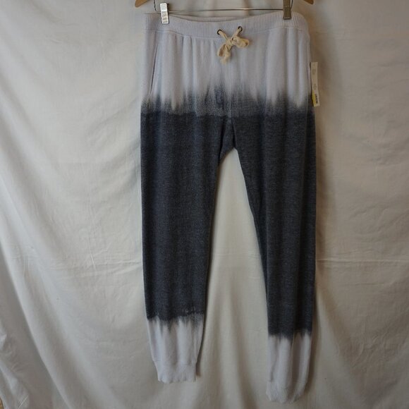 Sweet Romeo Tie-Dye Ombre Jogger Lounge Terry Grey Pants NWT L - Picture 1 of 10